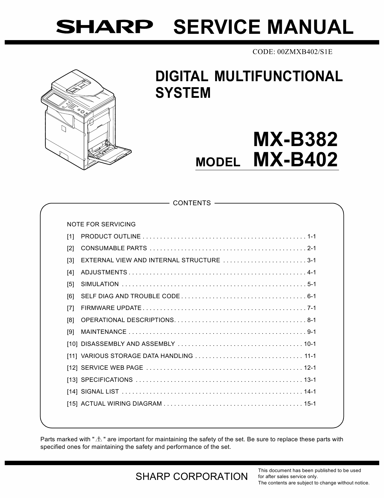 SHARP MX B382 B402 Service Manual-1